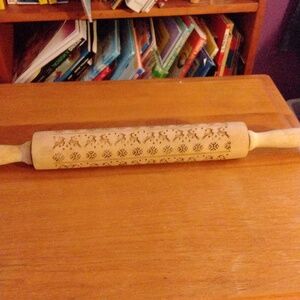 Christmas Wooden Rolling Pin